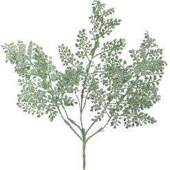 18" Green Glittered Leaves Artificial Christmas Spray