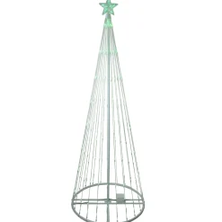 9' Green Led Lighted Christmas Tree Show Cone Outdoor Decor