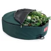 30" Green Unique Christmas Wreath Storage Bag With Removable Handle