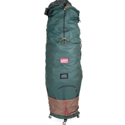95" Green Upright Christmas Tree Large Storage Bag With Rolling Tree Stand