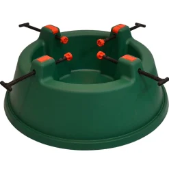 Green Wide Mouth Simple Set Live Christmas Tree Stand -Hold Trees Up To 8Ft