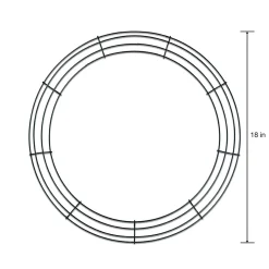 18" Green Wire Christmas Wreath Crafting Form