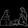 25.5" Holy Family Nativity Scene Lighted Outdoor Christmas Decor