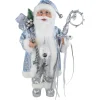 16" Ice Palace Santa Claus With Staff And Bag Christmas Figure