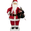 24-Inch Animated Santa Claus With Lighted Candle Musical Christmas Figure