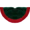 26-Inch Dark Green With A Red Velveteen Border Christmas Tree Skirt