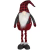 41-Inch Led Lighted Red And Black Plaid Extendable Gnome Christmas Figure