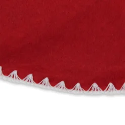 26-Inch Red And White Shell Stitching Mini Christmas Tree Skirt