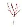 25-Inch Red Berries Artificial Christmas Twig Branch Spray