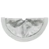 20-Inch Silver And White Metallic Snowflake Mini Christmas Tree Skirt