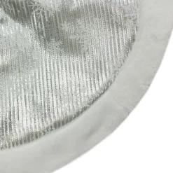 20-Inch Silver And White Metallic Snowflake Mini Christmas Tree Skirt