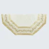 54" Ivory And Gold Color Pinecone Printed Decorative Border Christmas Tree Skirt