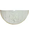 48" Ivory White Merry And Bright Christmas Tree Skirt