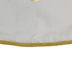 48" Ivory White Merry And Bright Christmas Tree Skirt
