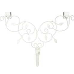 24" Ivy White Decorative Adjustable Wreath Hanger