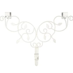 24" Ivy White Decorative Adjustable Wreath Hanger