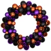 Jack-O-Lantern Shatterproof Ball Ornament Halloween Wreath - 24-Inch, Unlit