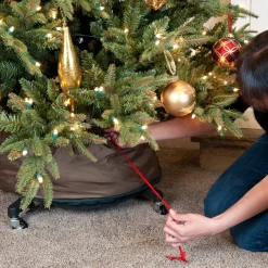 Large Adjustable Upright Christmas Tree Protective Storage Bag W/ 2 Way Rolling - Hold Up To 9' Trees