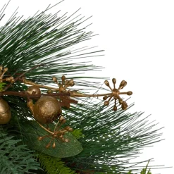 Leaves, Berry And Cedar Artificial Christmas Wreath - 20-Inch, Unlit