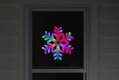 15" Led Color Changing Christmas Snowflake Window Silhouette