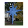 72" Led Lighted Blue And Silver Moravian Star Commercial Hanging Christmas Light Decoration