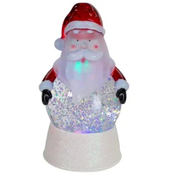 7" Led Lighted Color Changing Santa Christmas Snow Globe