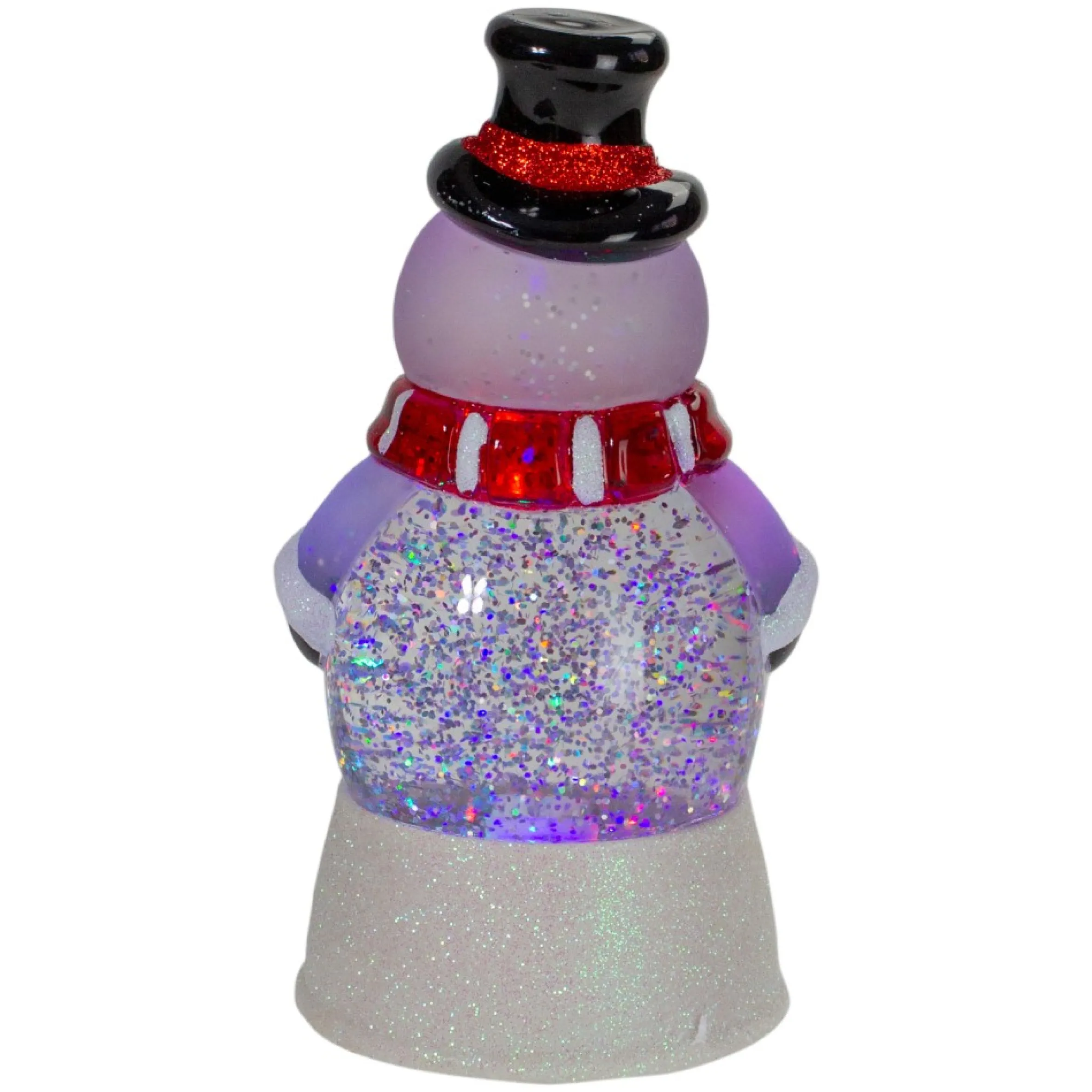 7.5" Led Lighted Color Changing Snowman Christmas Snow Globe