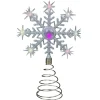 11" Led Lighted Coloring Changing Twinkling Snowflake Christmas Tree Topper
