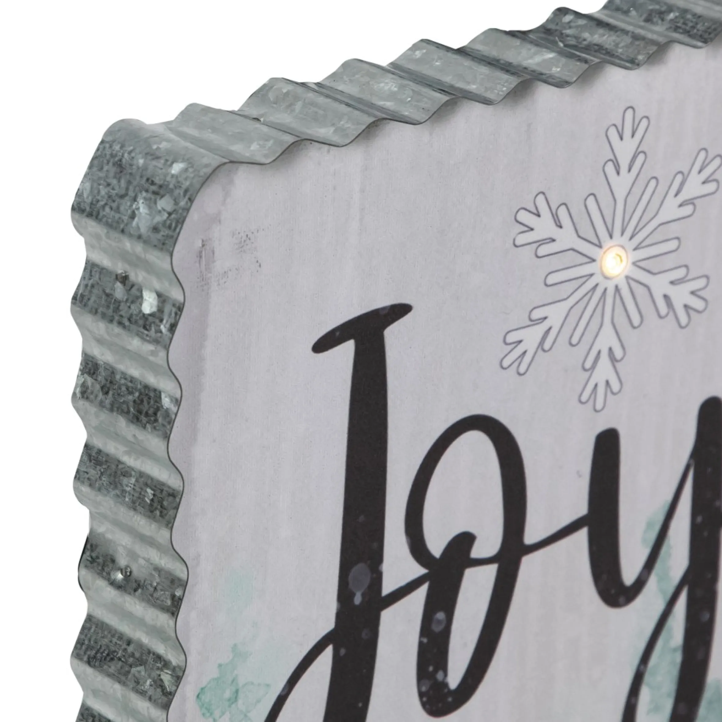 12" Led Lighted 'Joy' Snowman Christmas Canvas Wall Art