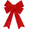 17.5" Led Lighted Red Sequin Bow Christmas Decoration