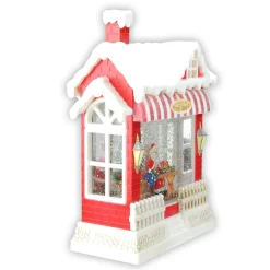 10" Led Lighted Santa's Toy Shop Building Christmas Decoration