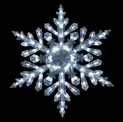 47" Led Lighted Twinkling Cool White Snowflake Christmas Outdoor Decoration