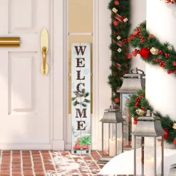 31.75" Led Lighted Welcome Sign With Truck Christmas Sign