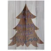 11.75" Lighted Brown Tree "Have Yourself A Merry Little Christmas" Wall Plaque
