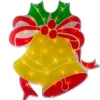 19" Lighted Christmas Bells Window Silhouette