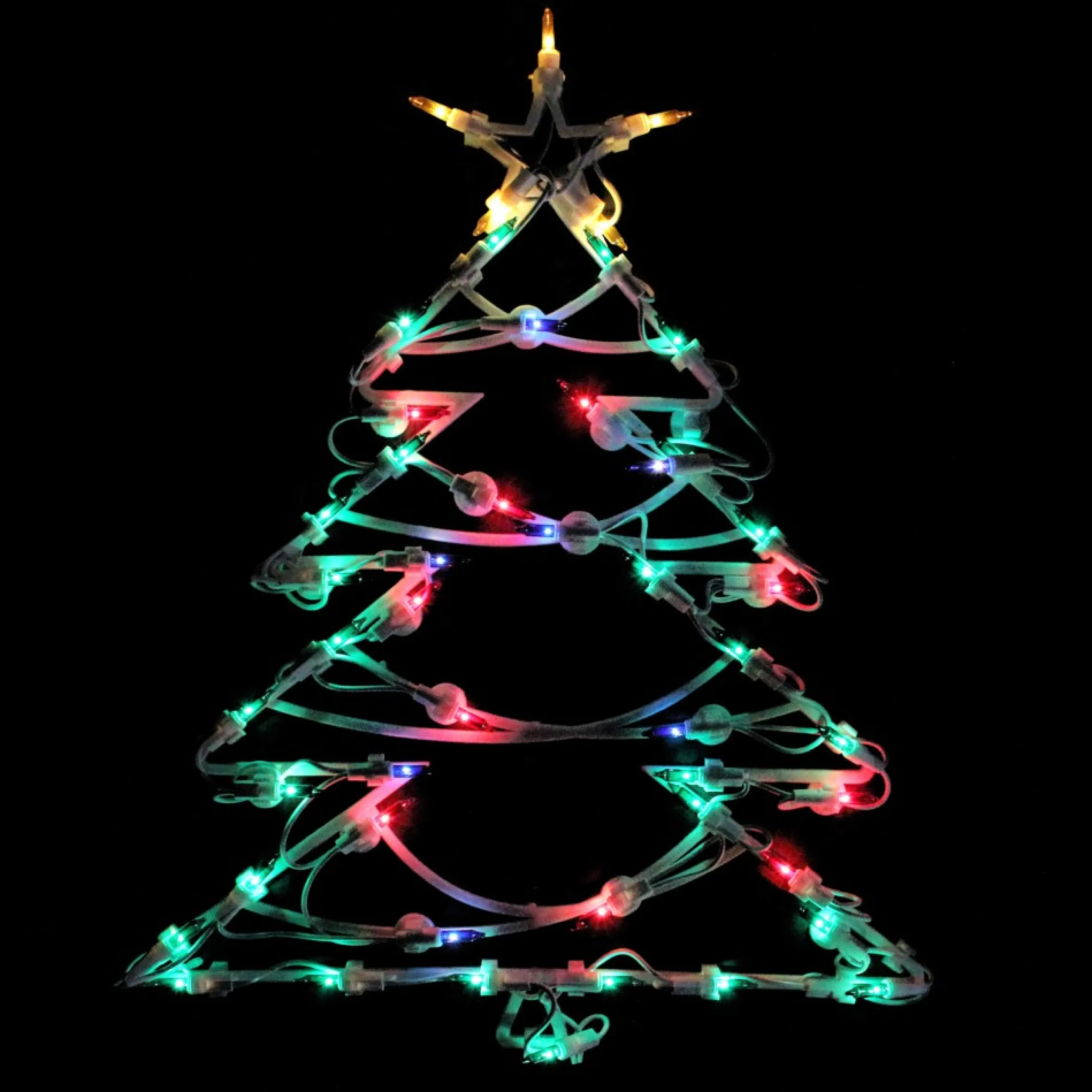 18" Lighted Christmas Tree Window Silhouette