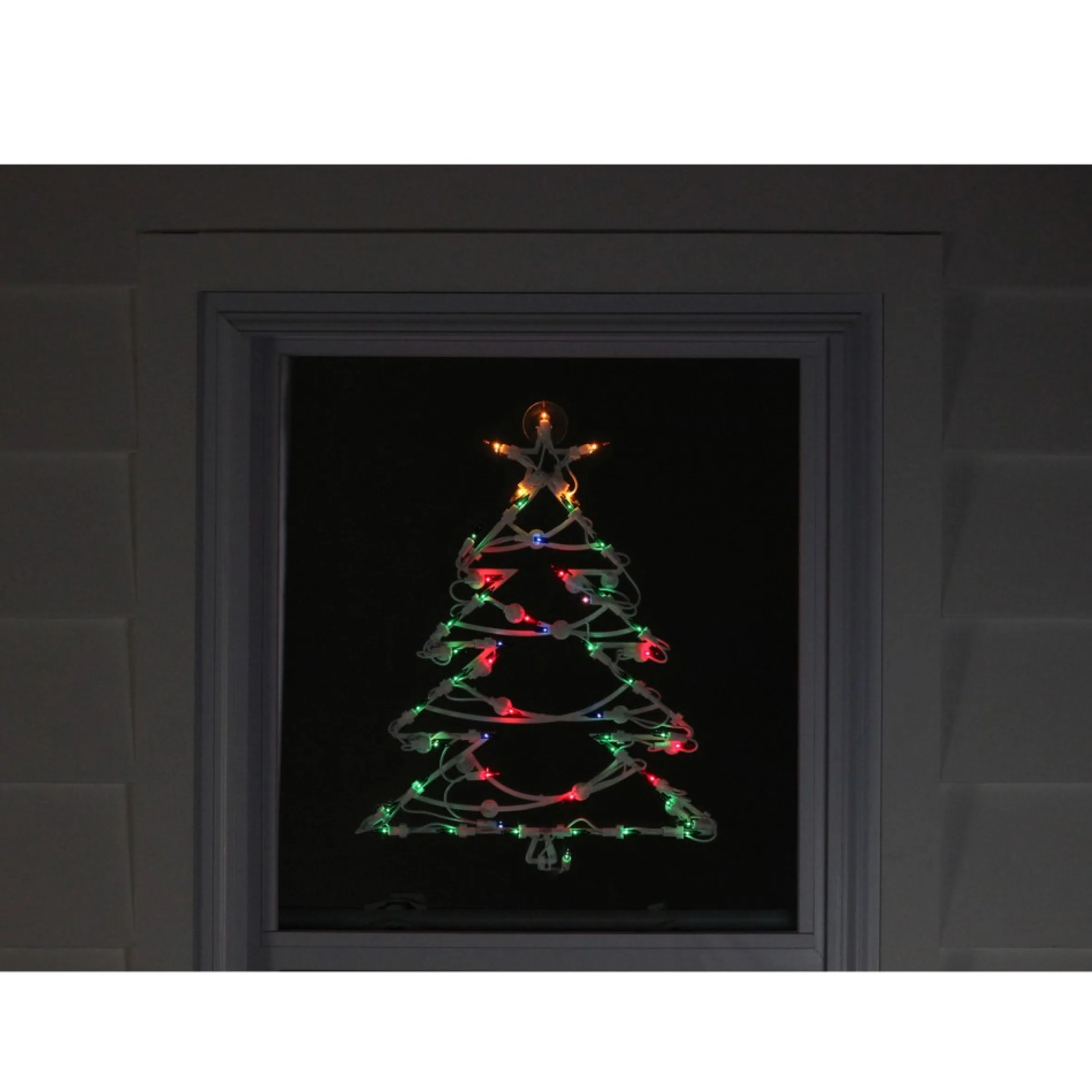 18" Lighted Christmas Tree Window Silhouette