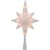 11" Lighted Frosted Clear And Rose Gold Bethlehem Star Christmas Tree Topper - Clear Lights