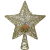 13" Lighted Gold Star With Rotating Projector Christmas Tree Topper - Multicolor Led Lights