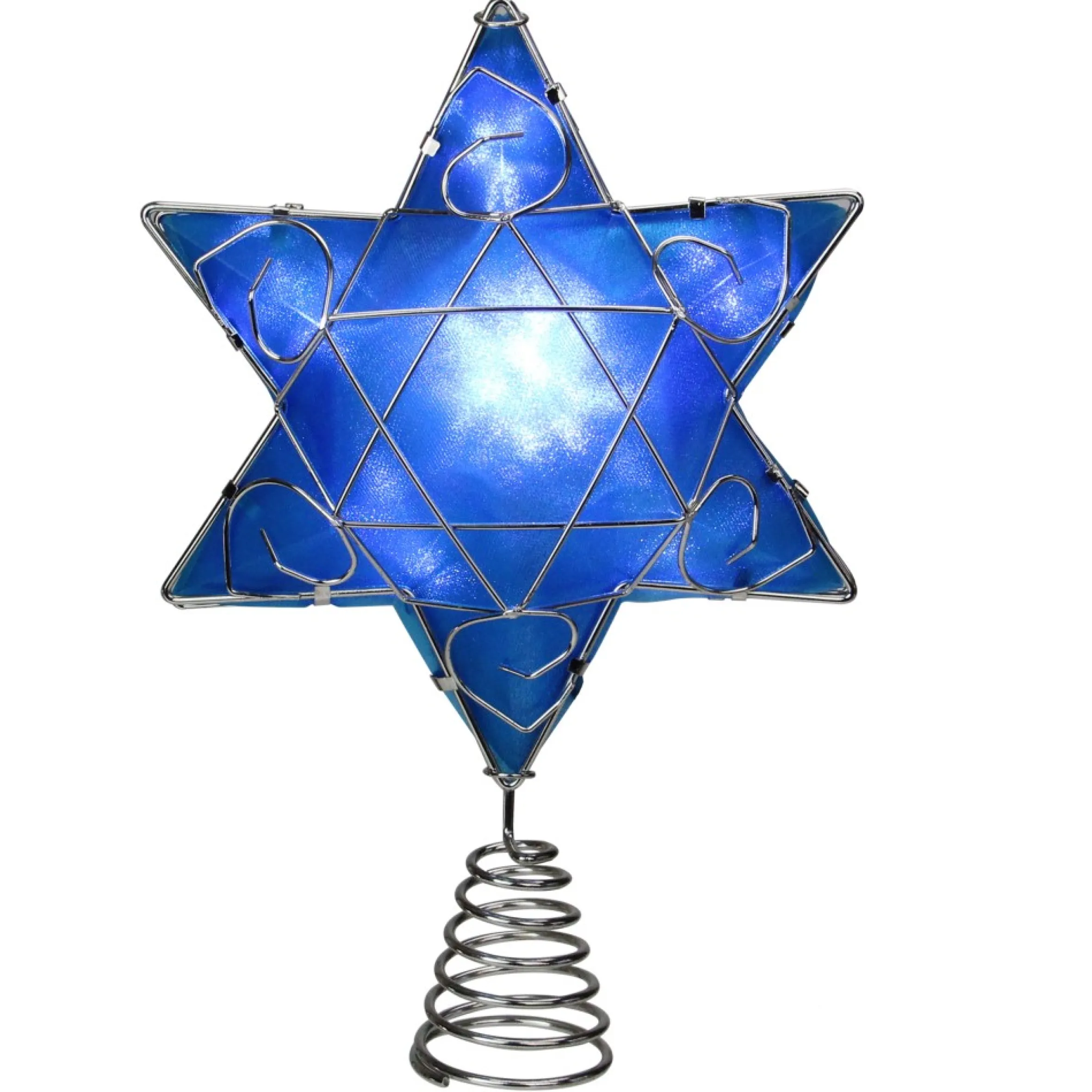 8" Lighted Hanukkah Star Tree Topper - Clear Lights