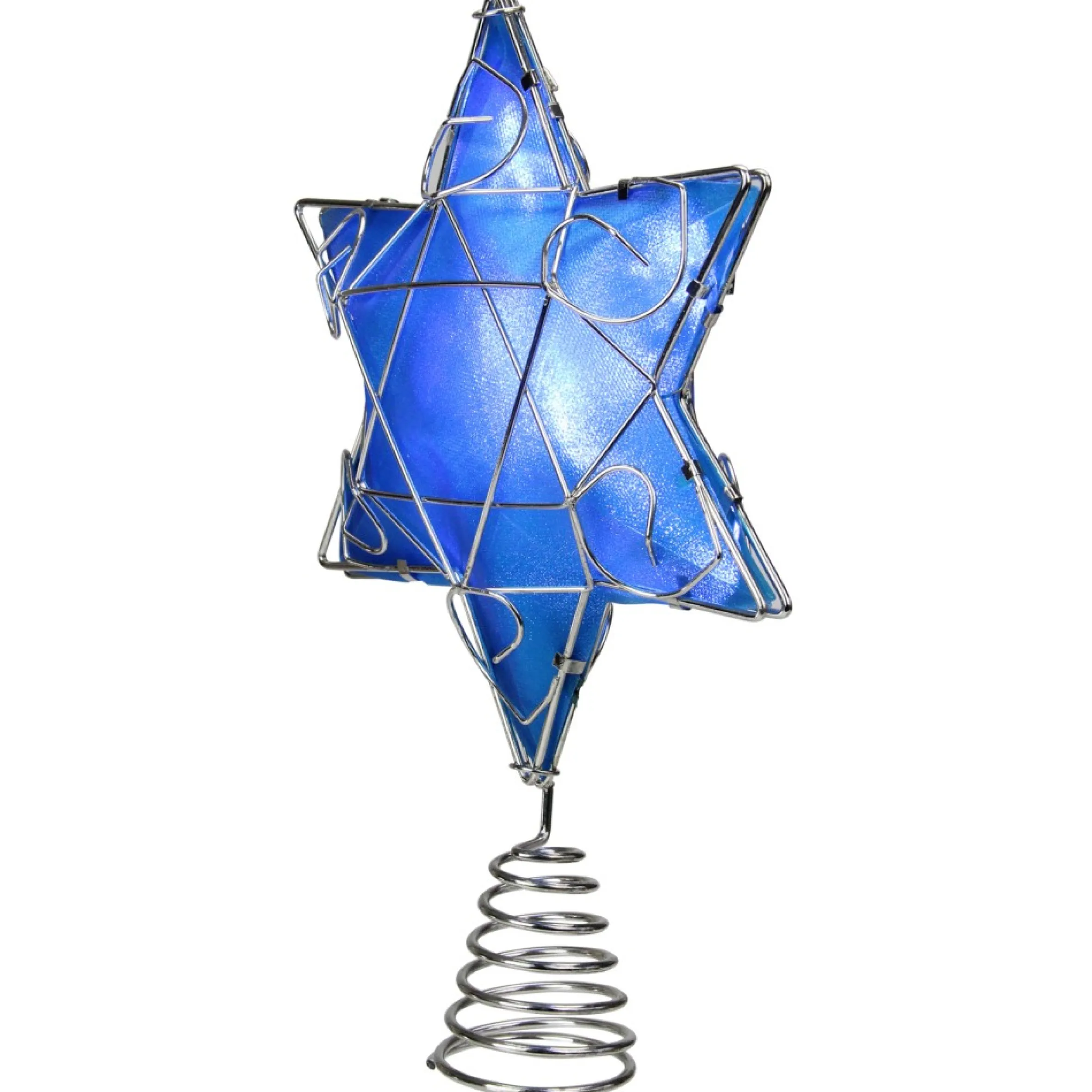 8" Lighted Hanukkah Star Tree Topper - Clear Lights