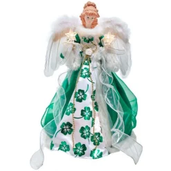 16" Lighted Irish Angel Christmas Tree Topper