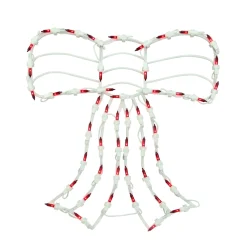 14" Lighted Red Bow Window Silhouette Christmas Decoration