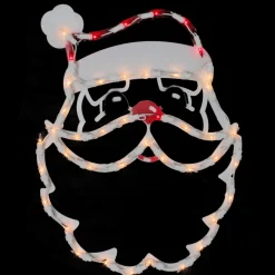 Lighted Santa Claus Christmas Window Silhouette - 17.5 Inch