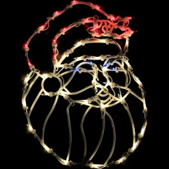 18" Lighted Santa Claus Christmas Window Silhouette Decoration