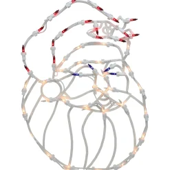 18" Lighted Santa Claus Christmas Window Silhouette Decoration