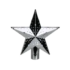 11.5" Lighted Silver Kaleidoscope Star Christmas Tree Topper - Cool White Lights