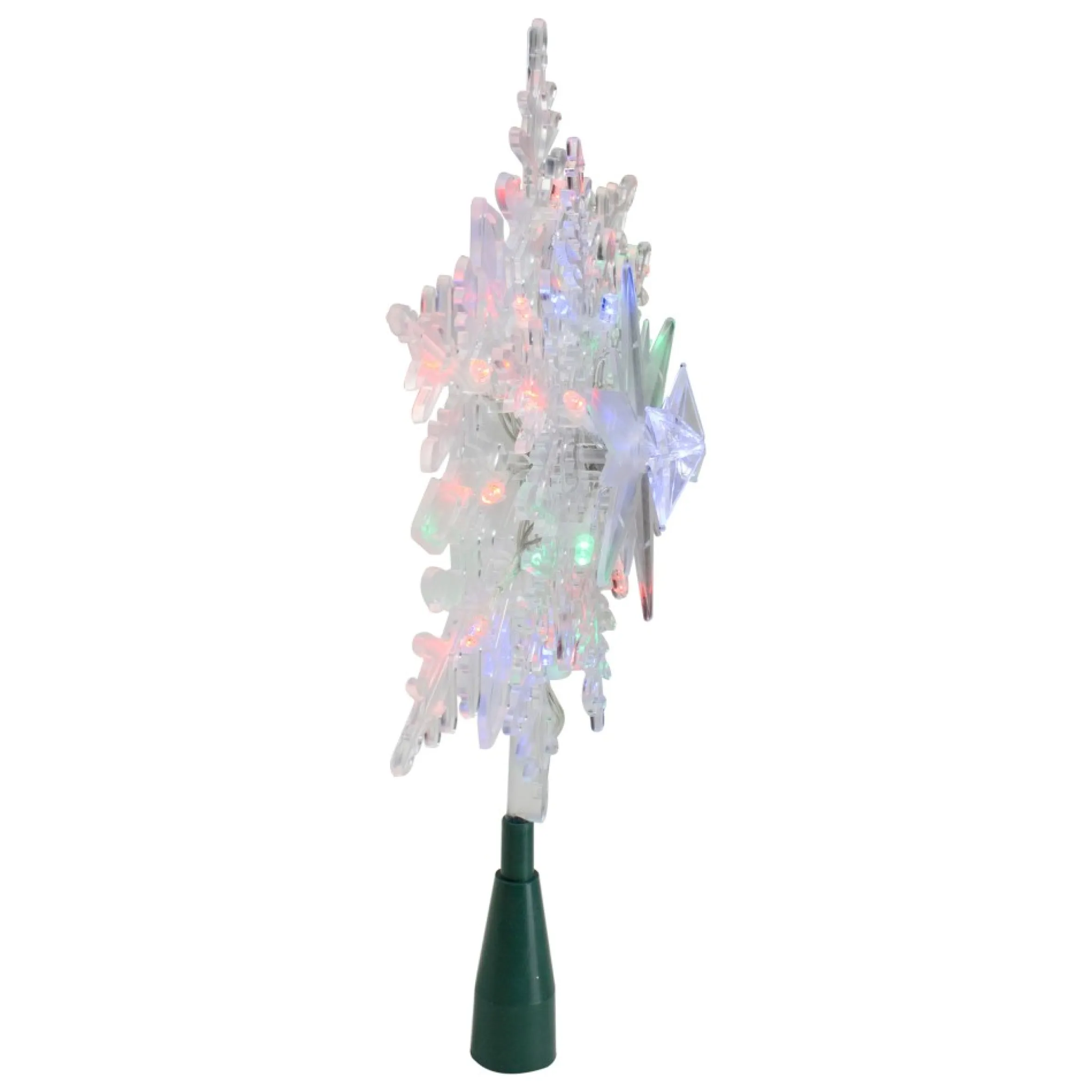 15" Lighted Three Dimensional Star Christmas Tree Topper - Multi Colored Lights