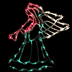 18" Lighted Trumpeting Angel Christmas Window Silhouette Decoration
