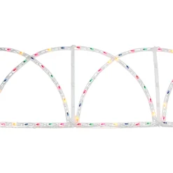 7.5' Lighted White Christmas Pathway Fence - Multi-Color Lights